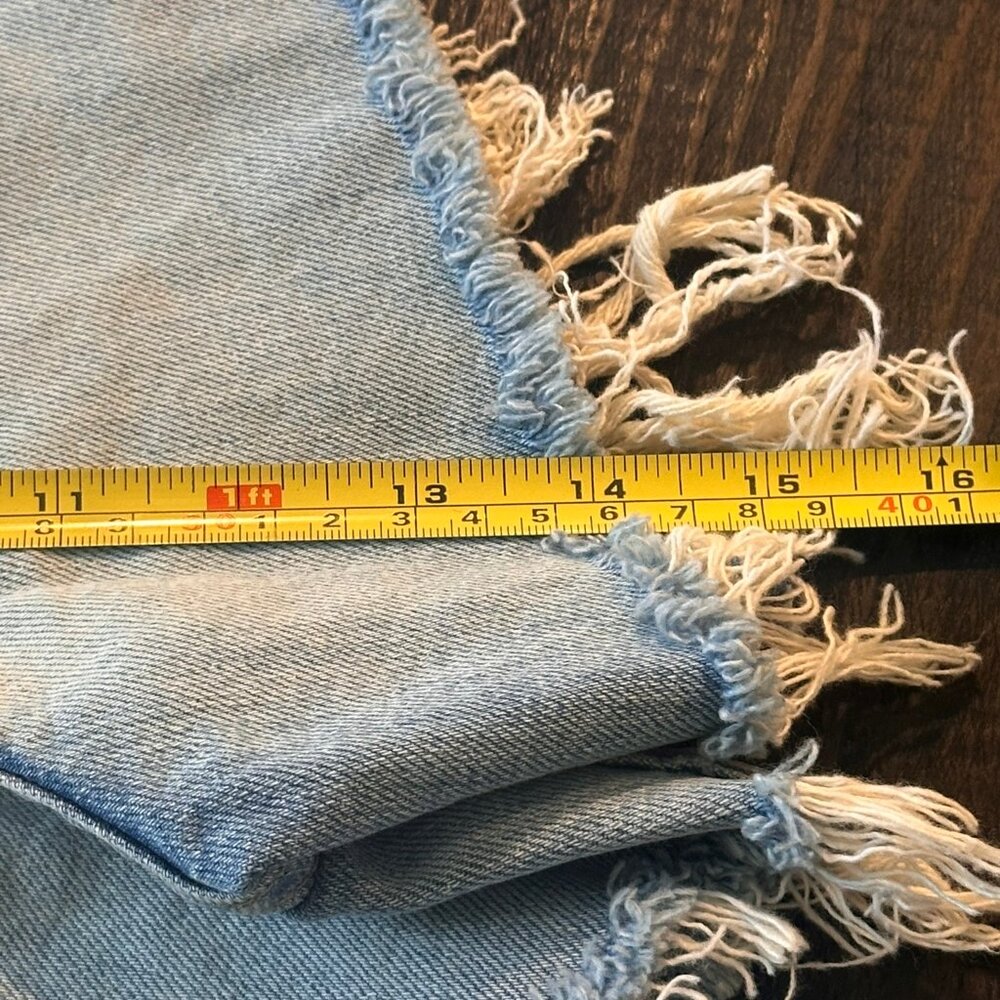 MOTHER "Superior"  NWT Ultra Hise Rise Button Fly Denim Shorts - $228 Retail - Picture 11 of 17